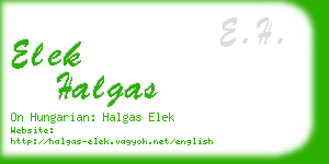 elek halgas business card